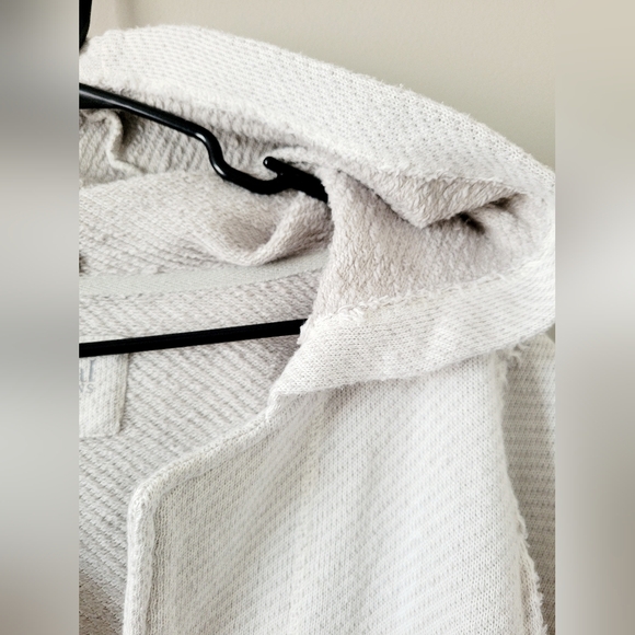 Natural Reflection Women's 100%Cotton Slouchy Knit/Fringe Short Sleeve Hoodie M - Picture 14 of 16